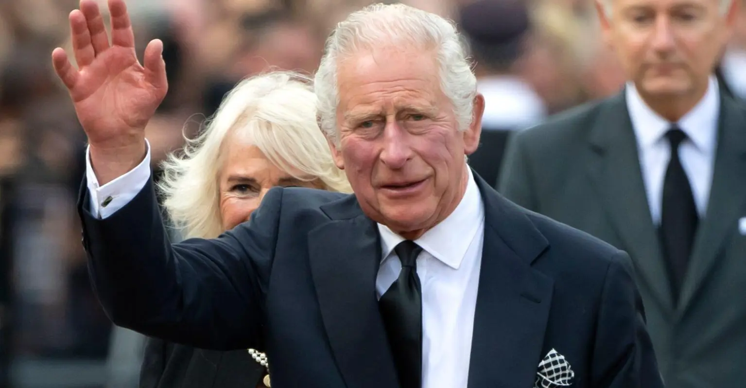 Moment 'God Save the King' is sung officially for the first time in 70 years