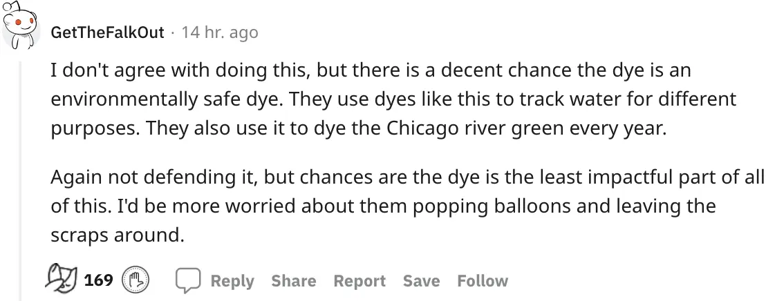 Couple dyes entire waterfall for gender reveal: 'Can't get any trashier' - Article Image 5