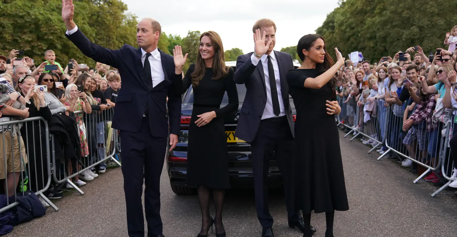Prince William, Princess Kate, Prince Harry, and Meghan reunite to mourn the loss of the Queen