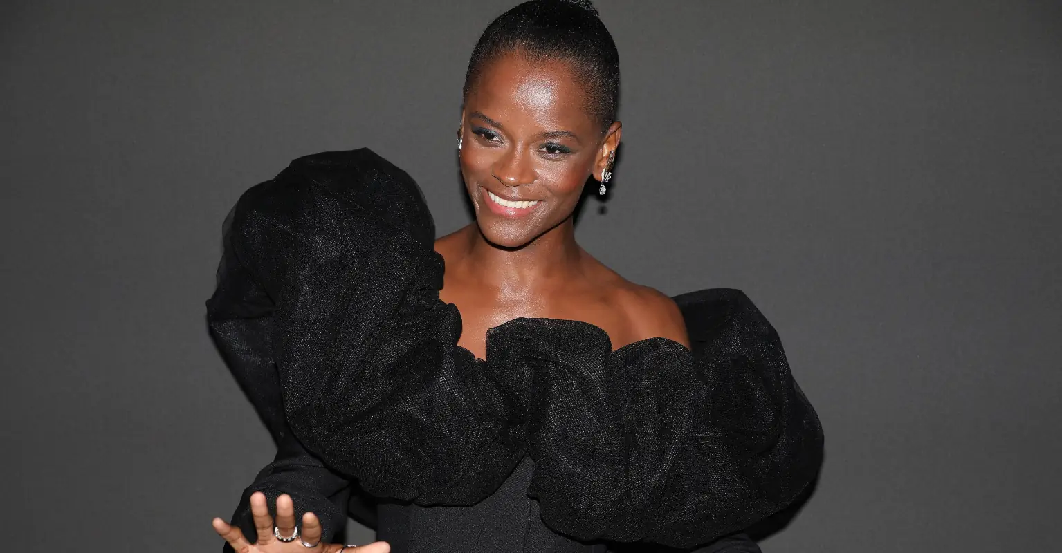 Letitia Wright pays tribute to Chadwick Boseman on 'Wakanda Forever' red carpet