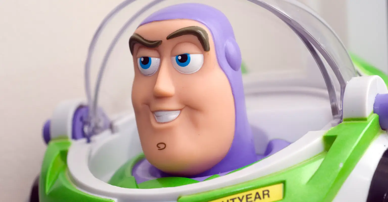 Woman is compared to Buzz Lightyear because of her strong jawline