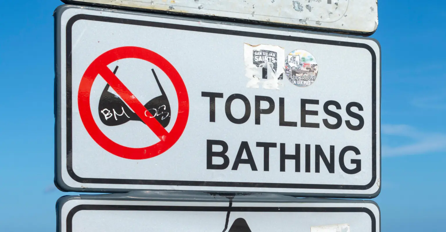 Actor Kathleen Ebbs furious as people complain about them bathing topless: 'There's children around'
