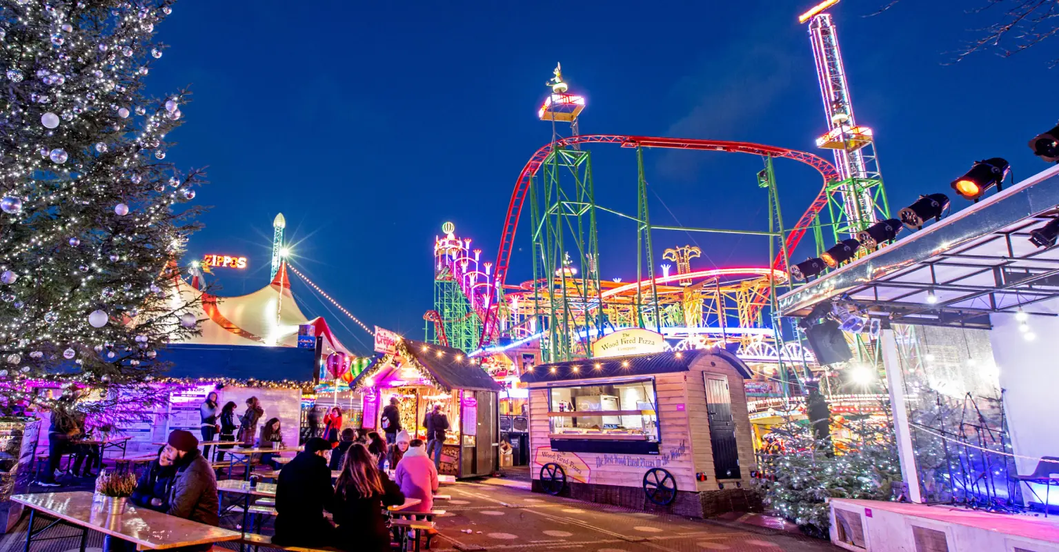 Terrifying moment slingshot ride snaps while two people are trapped inside