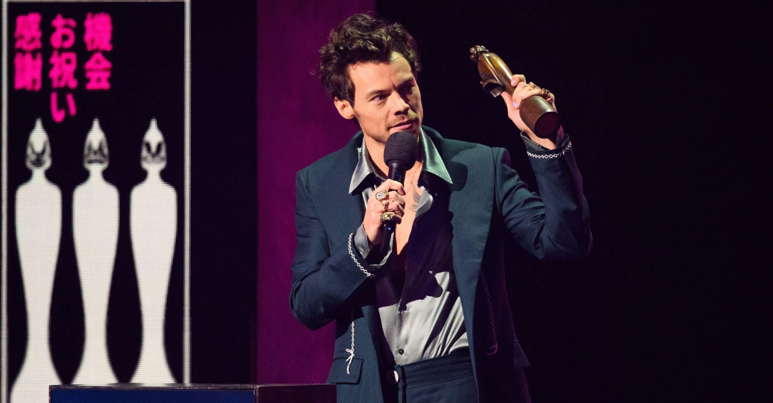 Harry Styles addresses male privilege during Brit Awards speech after Grammys backlash