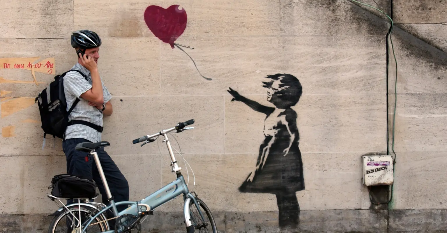 Banksy unveils new Valentine's Day mural in the UK