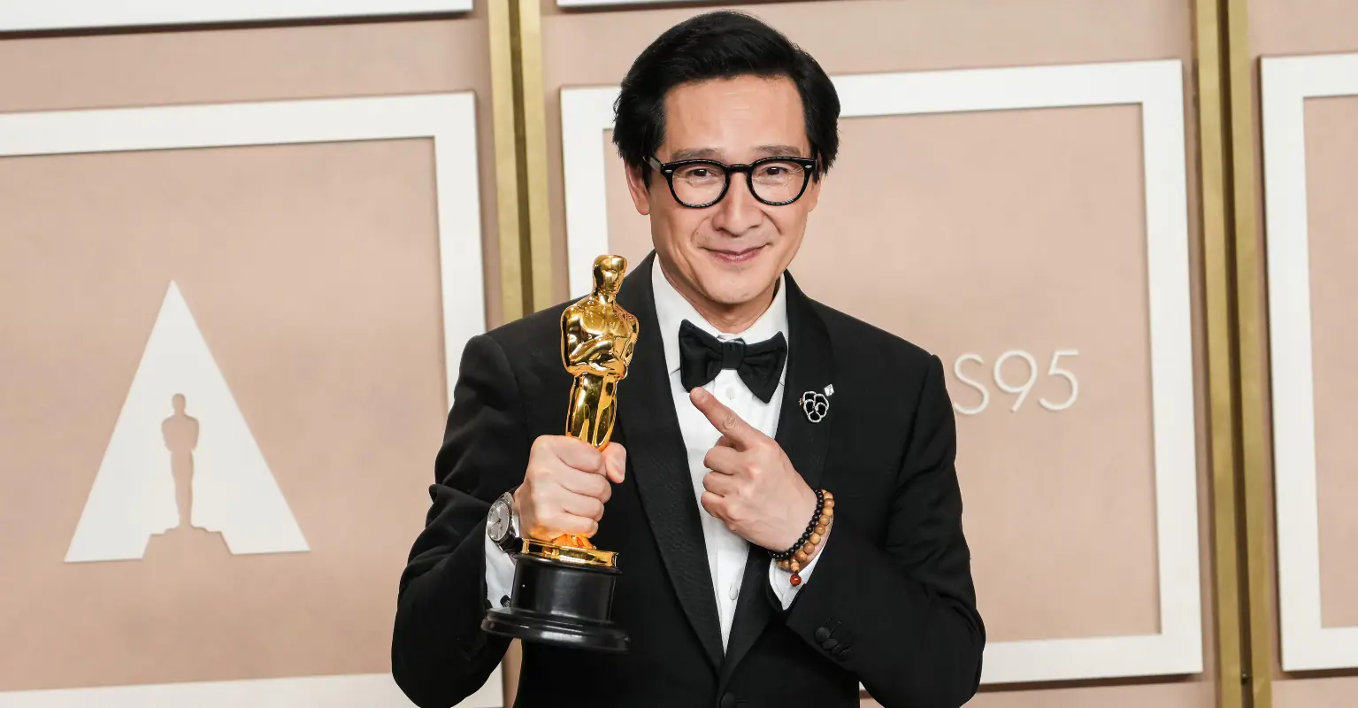 Former child star Ke Huy Quan reunites with Harrison Ford following big win at Oscars