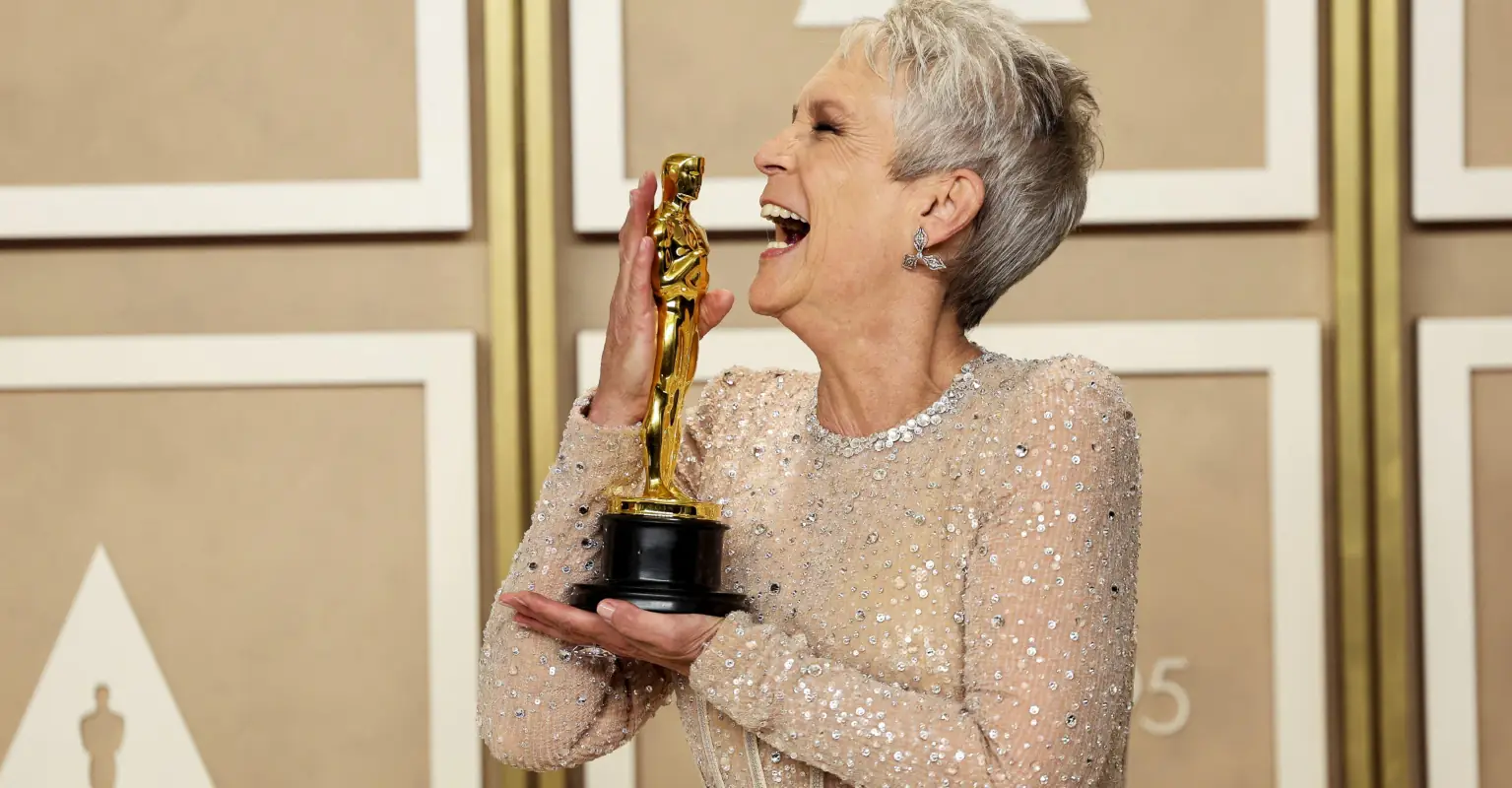 Jamie Lee Curtis posted a photo of her Oscar on her award shelf and everyone's making the same joke