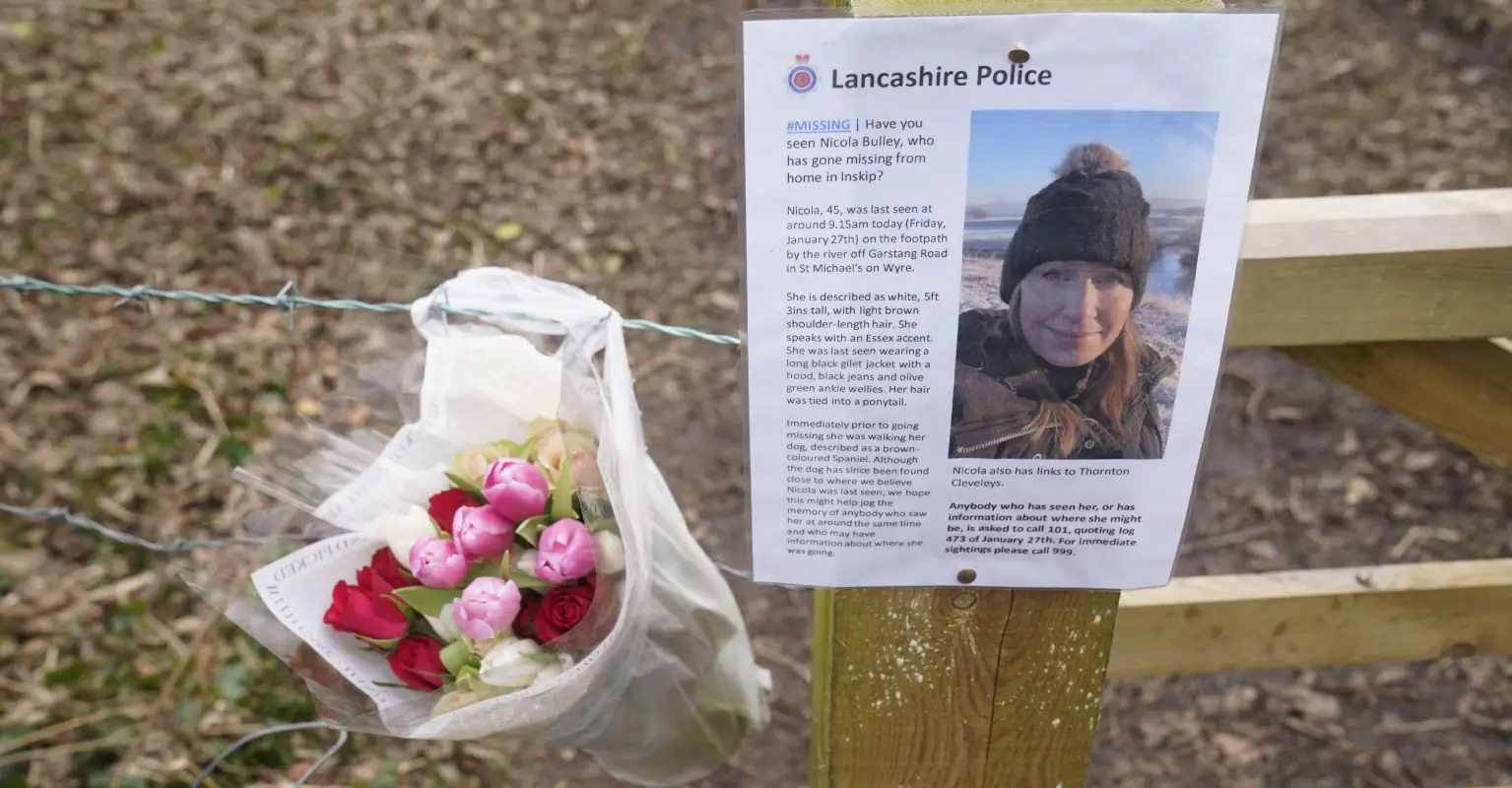 Man, 34, arrested over footage shot inside Nicola Bulley police cordon