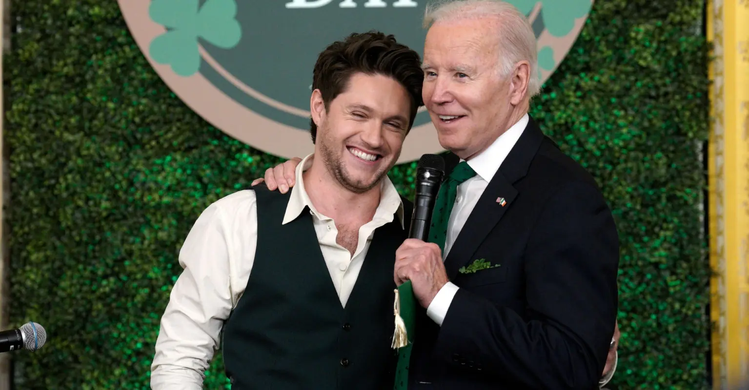 One Direction's Niall Horan brings Irish charm to White House as he performs for Joe Biden on St Patrick's Day