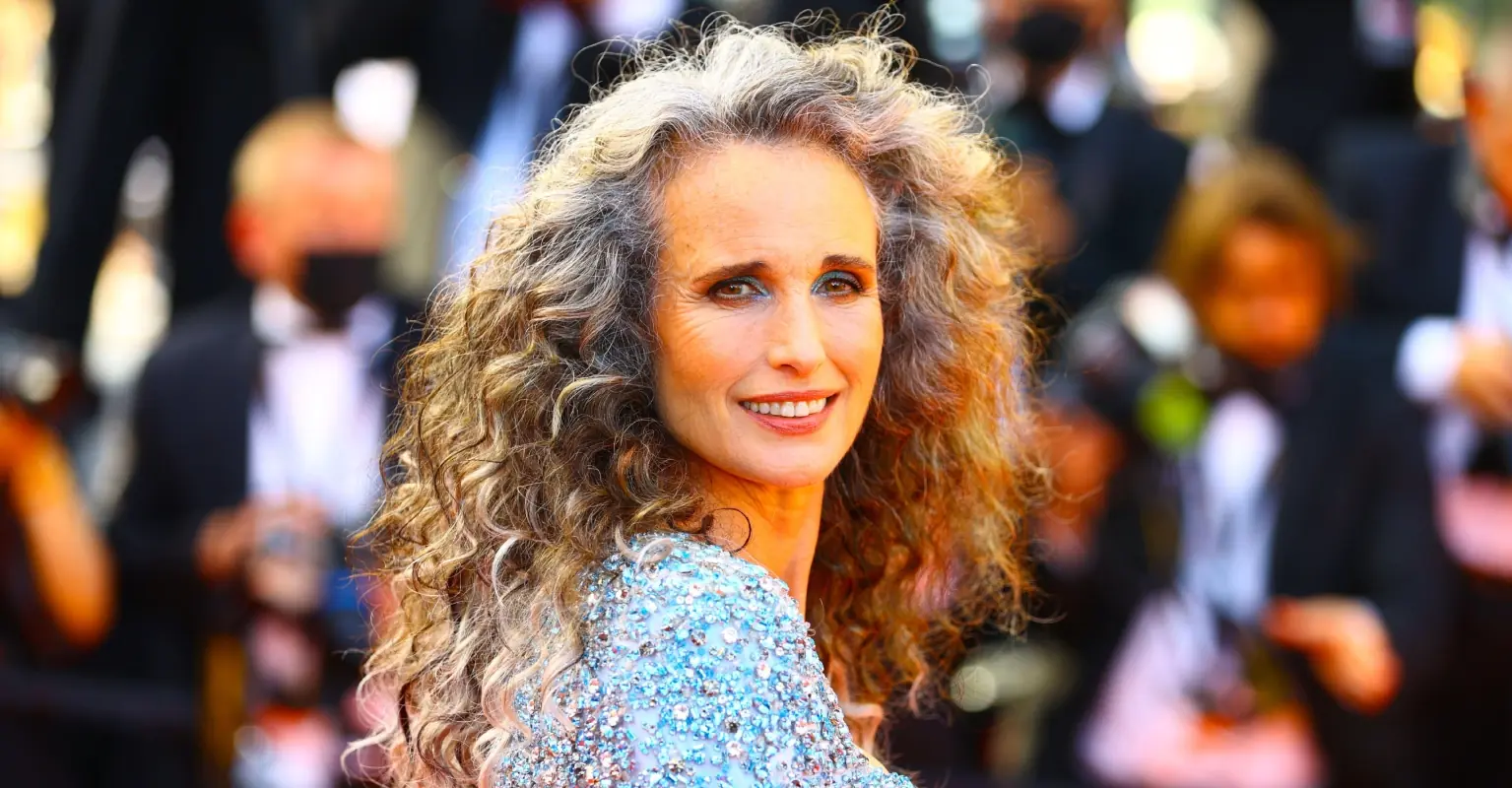 Andie MacDowell, 64, opens up about embracing her gray hair: 'I'm tired of trying to be young'