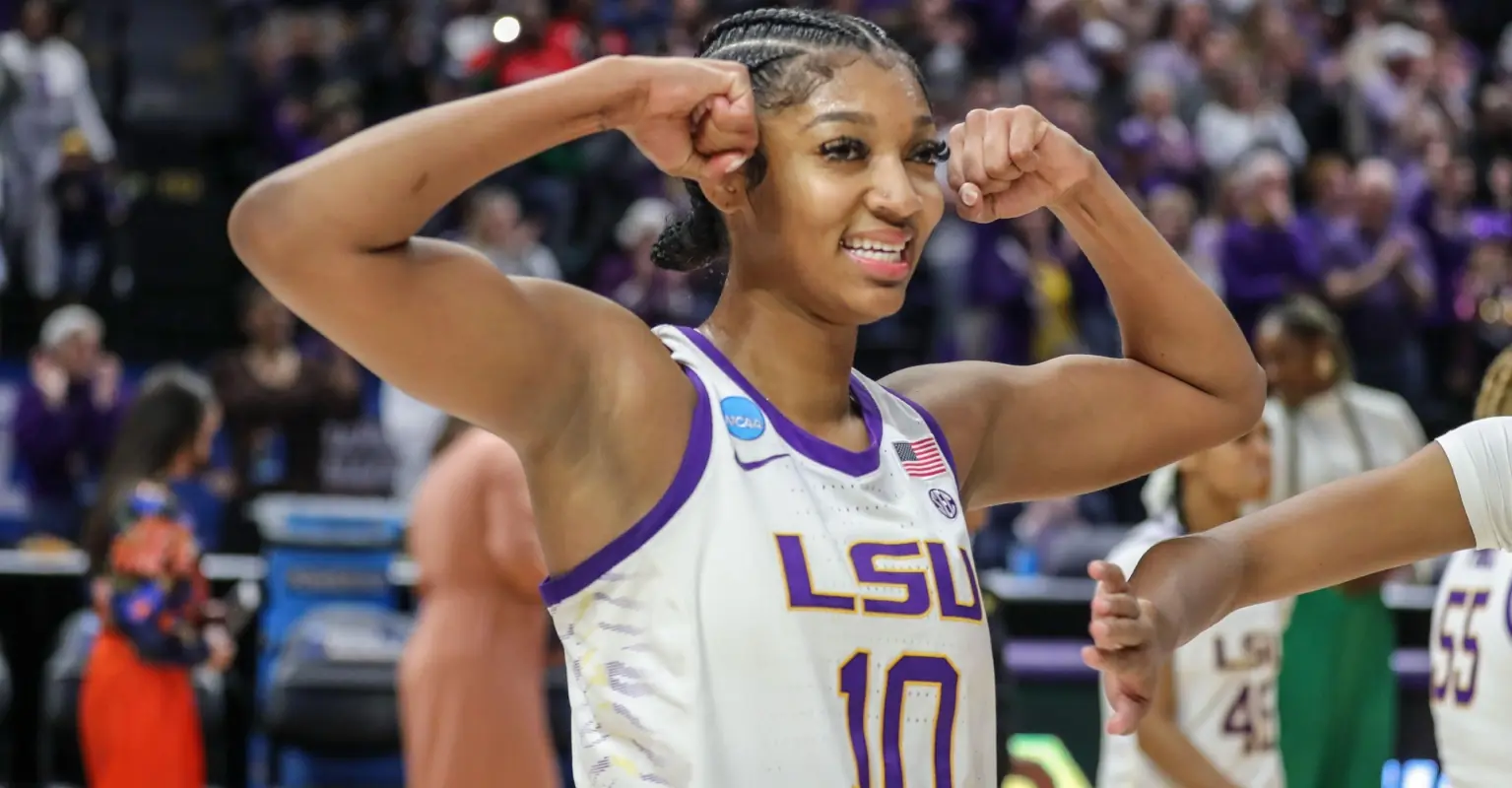 Basketball player Angel Reese defends 'taunting' opponent during title game