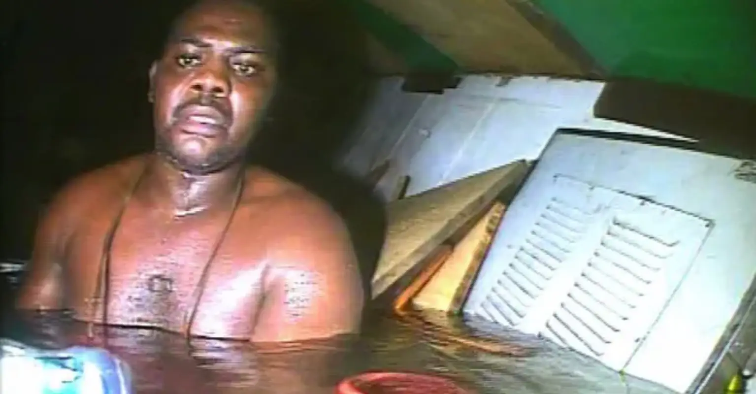 Moment man was found alive after being trapped 160ft underwater in a capsized boat for three days