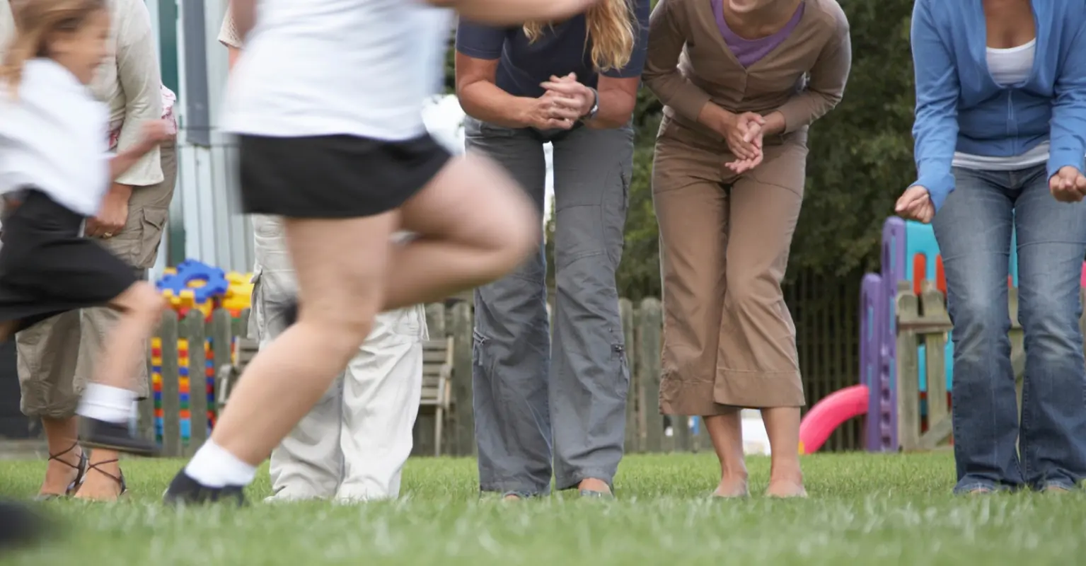 Dads issue warning about dangers of school parents' races after they both ended up in hospital