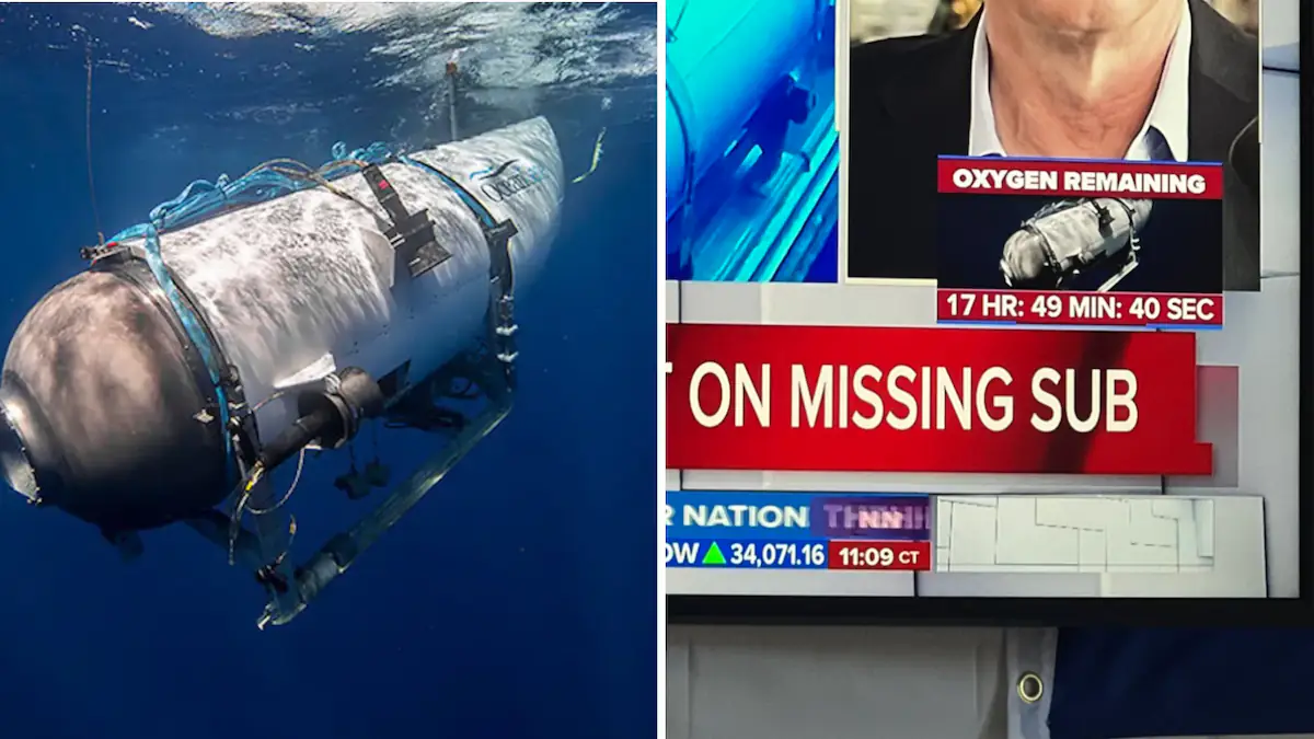 Timer On Missing Sub News station slammed for 'oxygen countdown' for missing Titanic sub