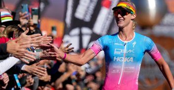 Triathlete praised after sharing 'beautiful' photo of her bleeding through swimsuit on her period