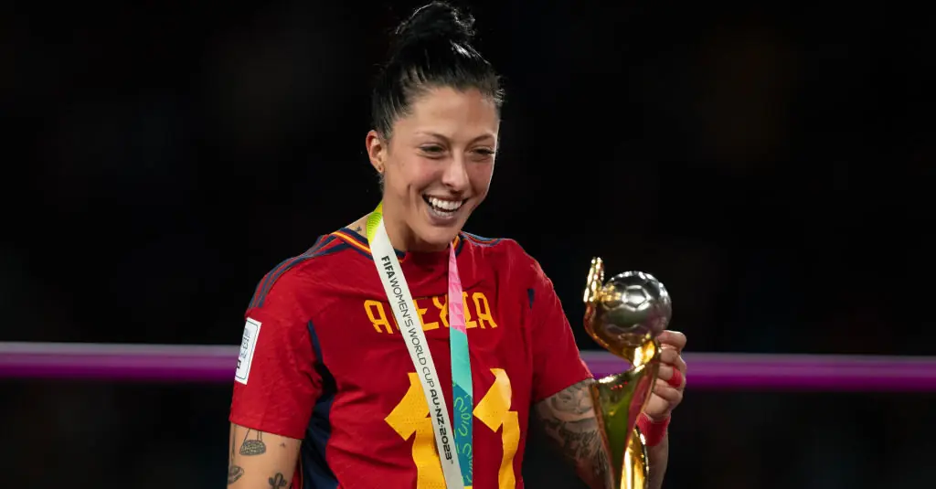 Jenni Hermoso responds after soccer president kisses her on the lips following World Cup win