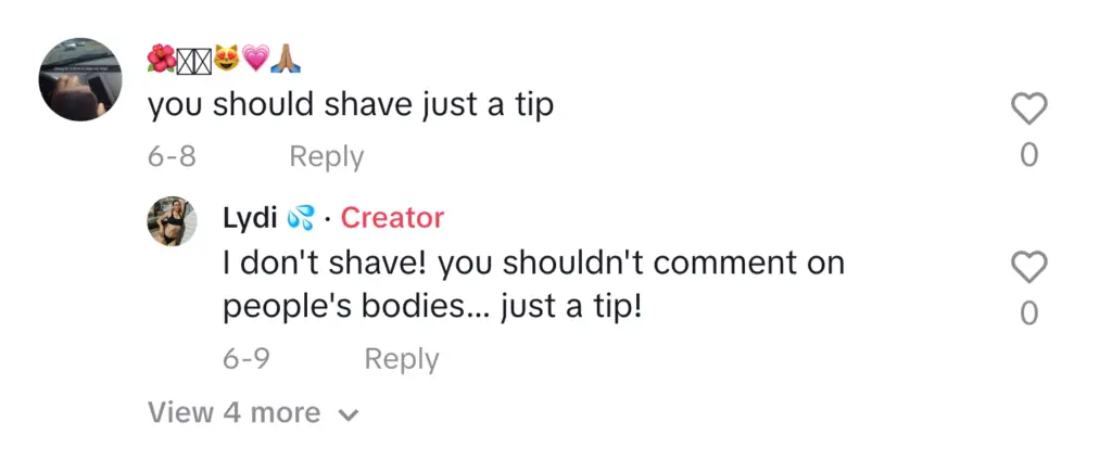 Influencer flooded with praise after proudly displaying body hair - Article Image 4