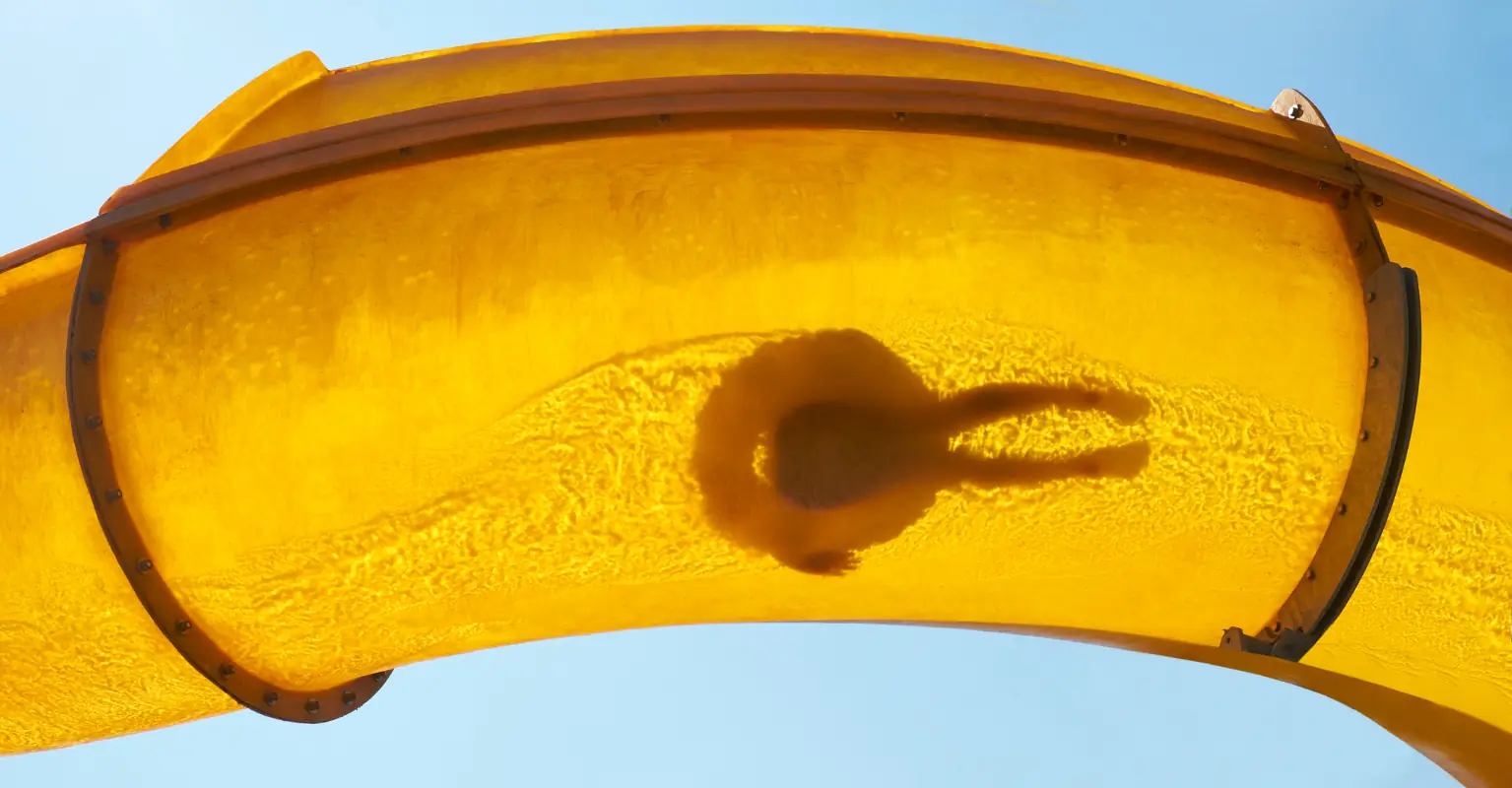 Woman explains why you should always cross your arms while going down a waterslide