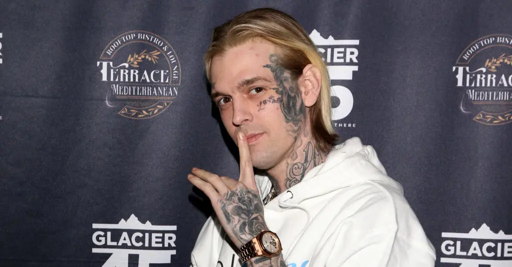 Aaron Carter's gravestone portrait is unveiled following his death at 34 as his twin sister urges fans to visit