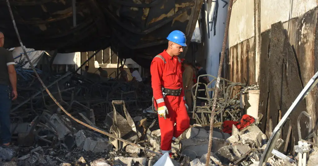 Horrifying moment blaze which killed 100 guests at wedding took hold caught on camera