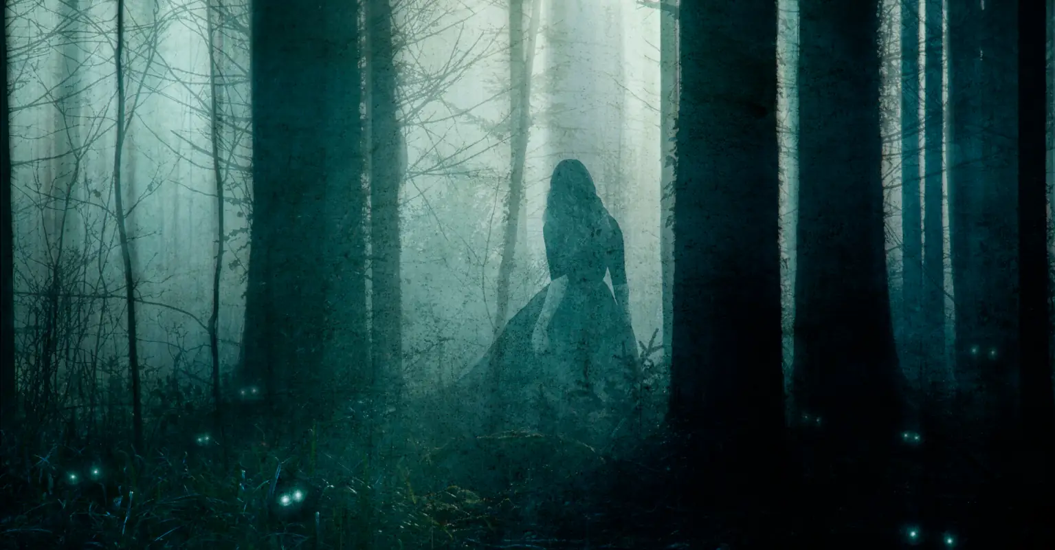 Couple walking dog come across sinister figure and people are divided as to what it is