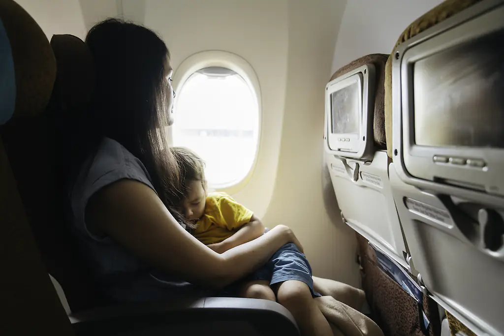 baby sleeping plane 