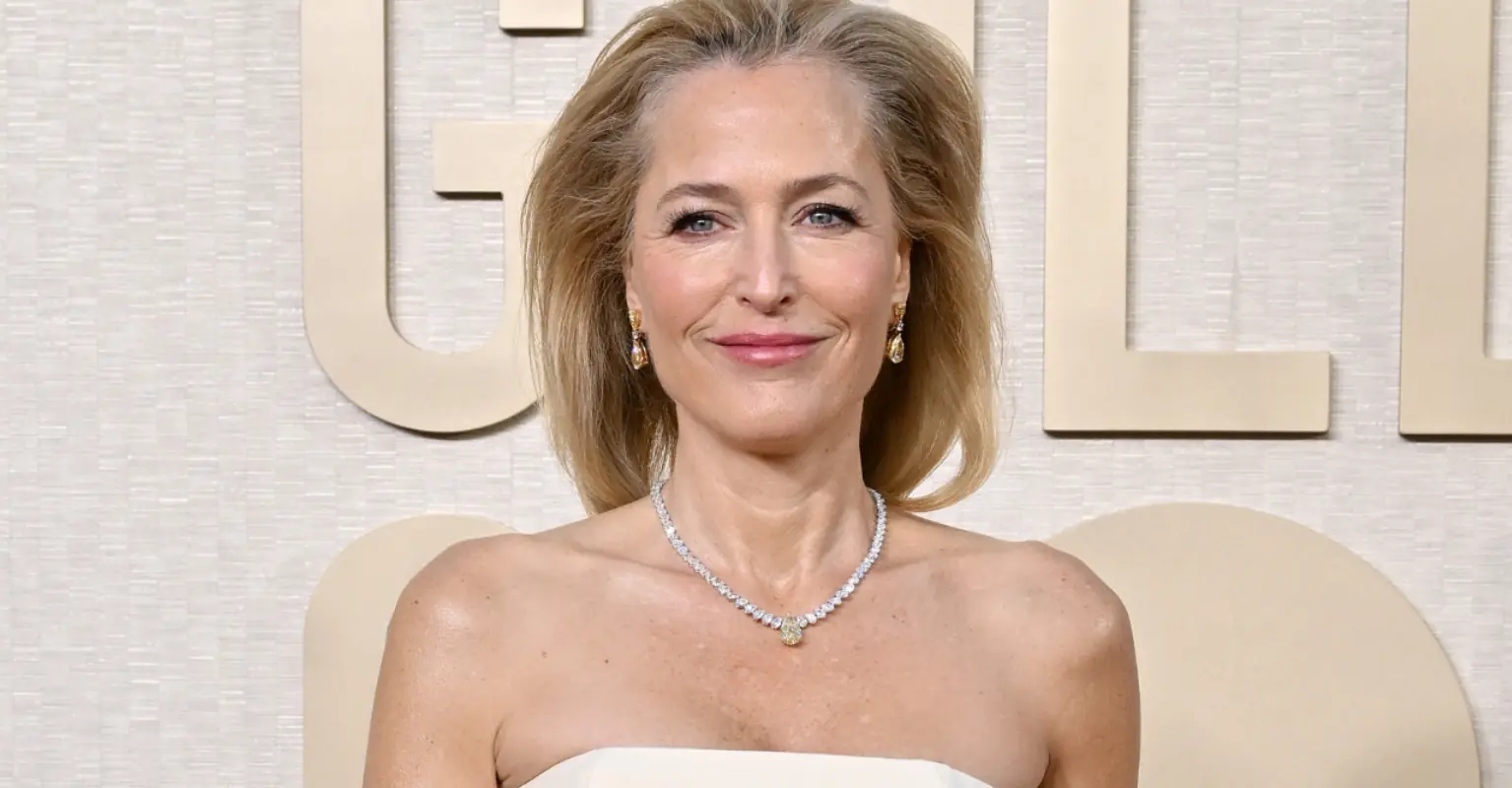 Gillian Anderson stuns fans with her 'vagina dress' at the 2024 Golden Globes