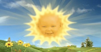 The 'Teletubbies' sun baby has now welcomed her own baby