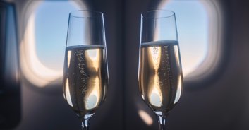 Man fakes proposal to his friend so they can get bottomless free champagne on flight