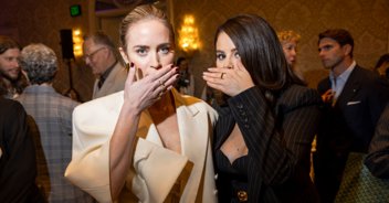 Reason why Emily Blunt and Selena Gomez covered their faces as they posed together