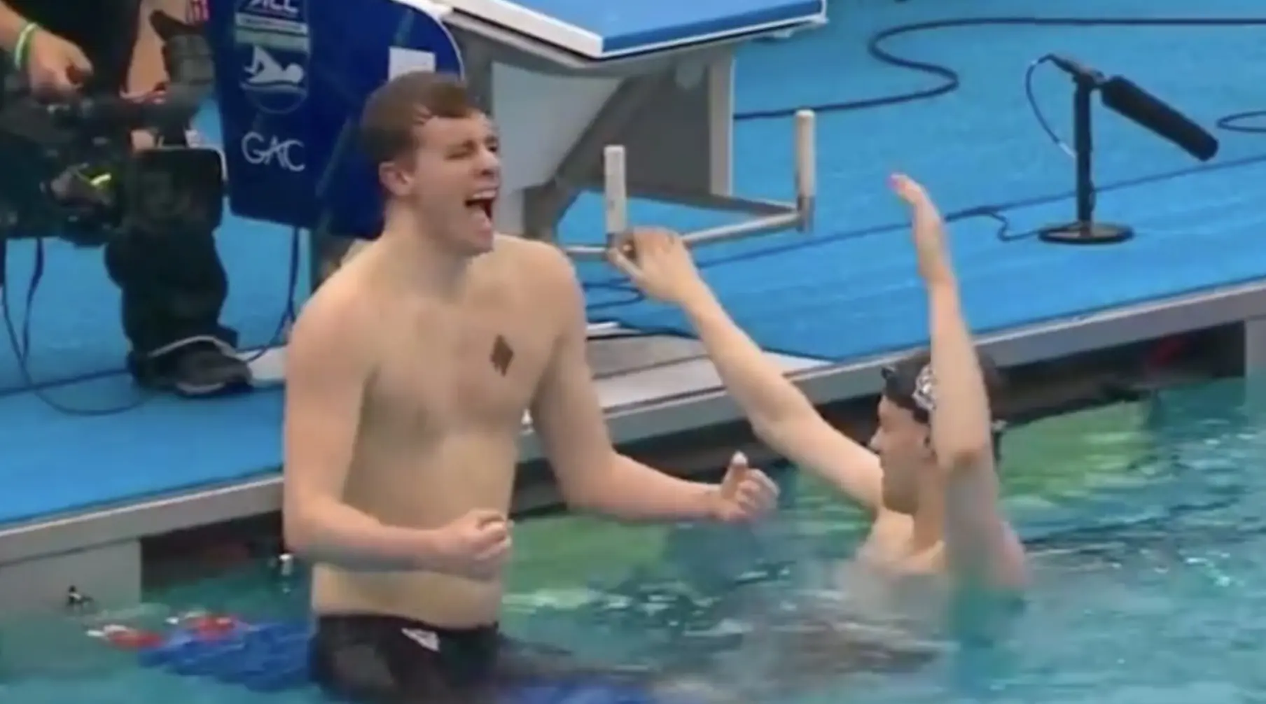 Victorious college swimmer disqualified following celebration, NCAA is blasted over decision