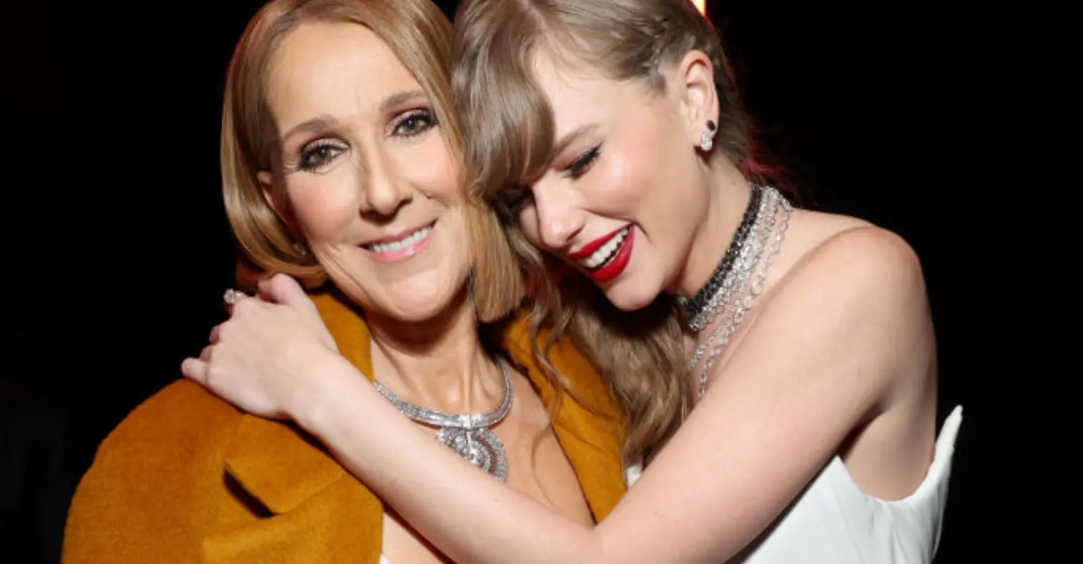 Taylor Swift and Celine Dion put rumors to bed as they smile and hug backstage at the Grammys