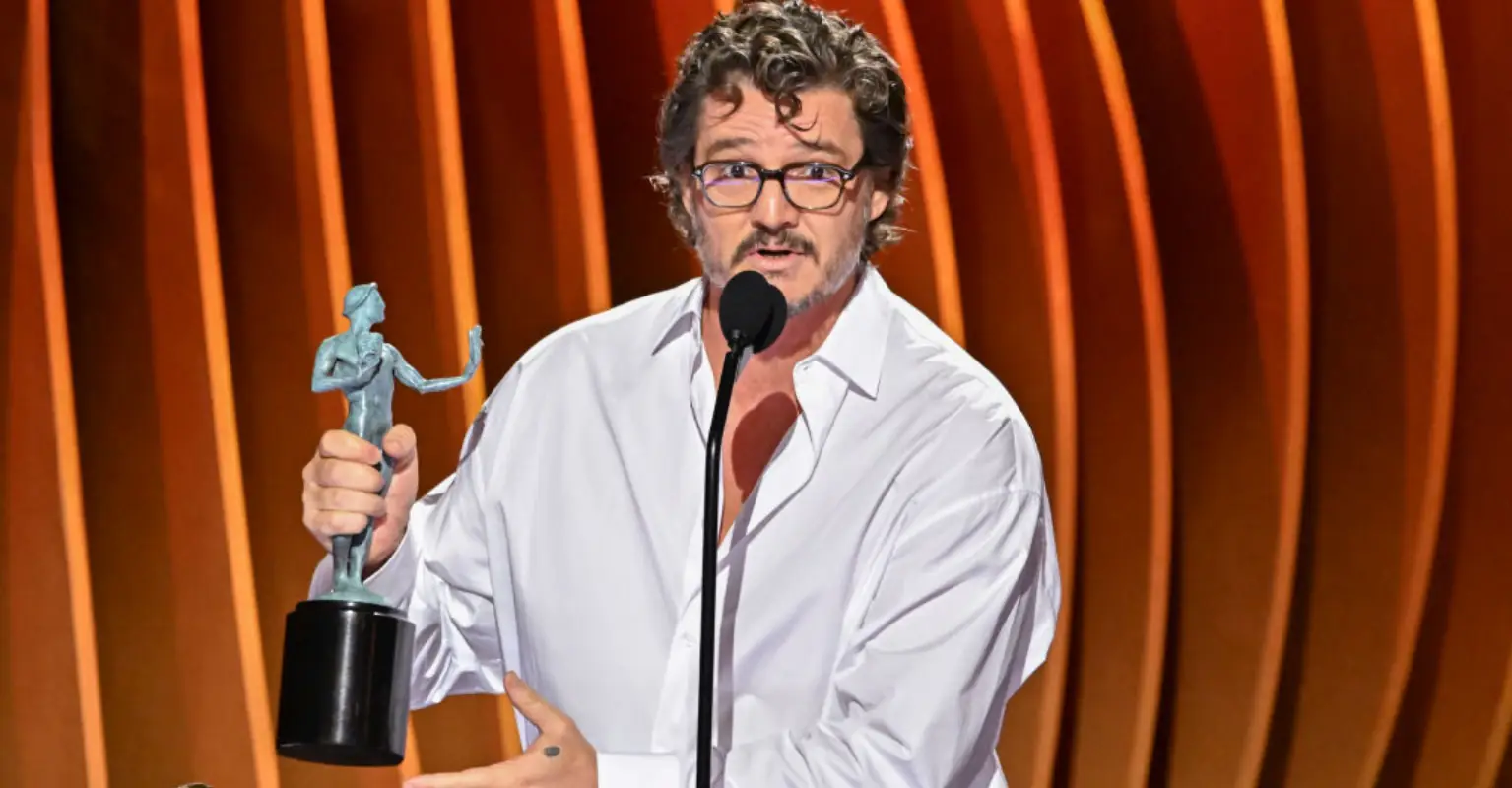 'A little drunk' Pedro Pascal fights back tears as he wins SAG Award for Best Actor