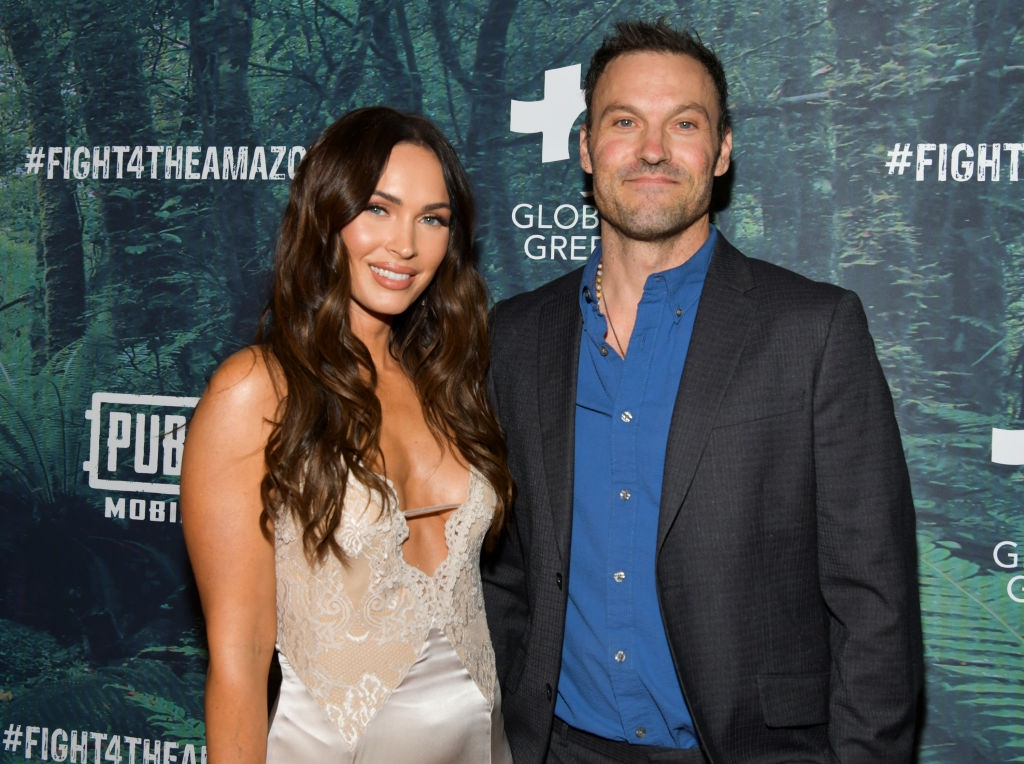 Megan Fox (L) and Brian Austin Green