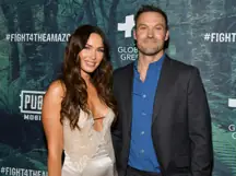 Megan Fox (L) and Brian Austin Green
