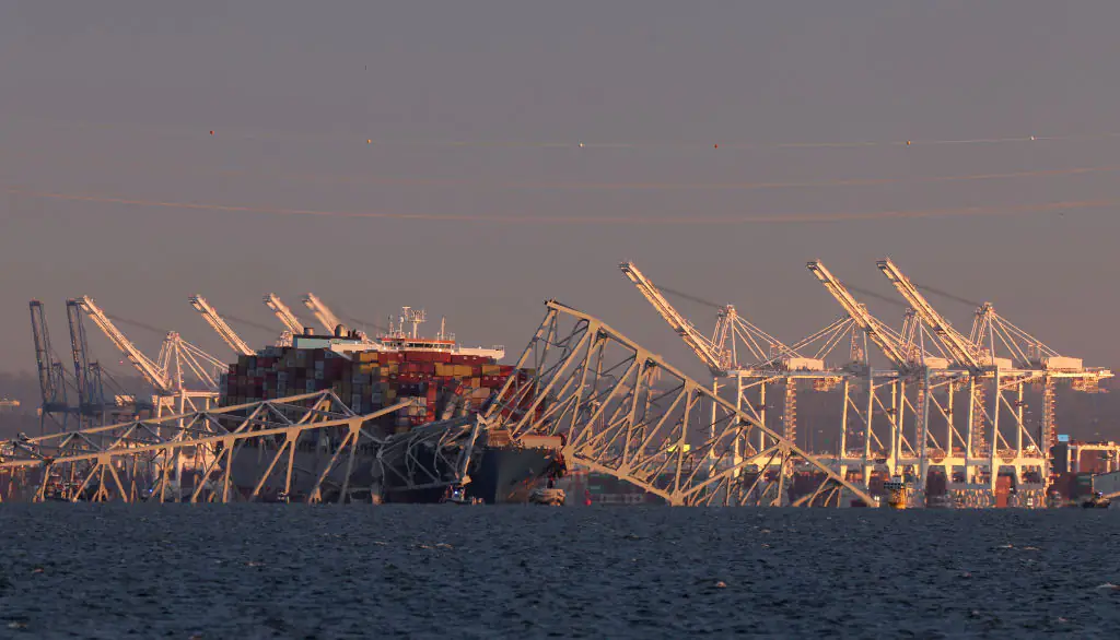 Baltimore's Francis Scott Key Bridge Collapses After Being Struck By Cargo Ship