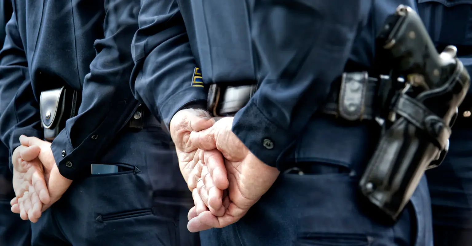 Police bodycam footage shows burglary suspect's reaction to being caught with his pants down (literally)