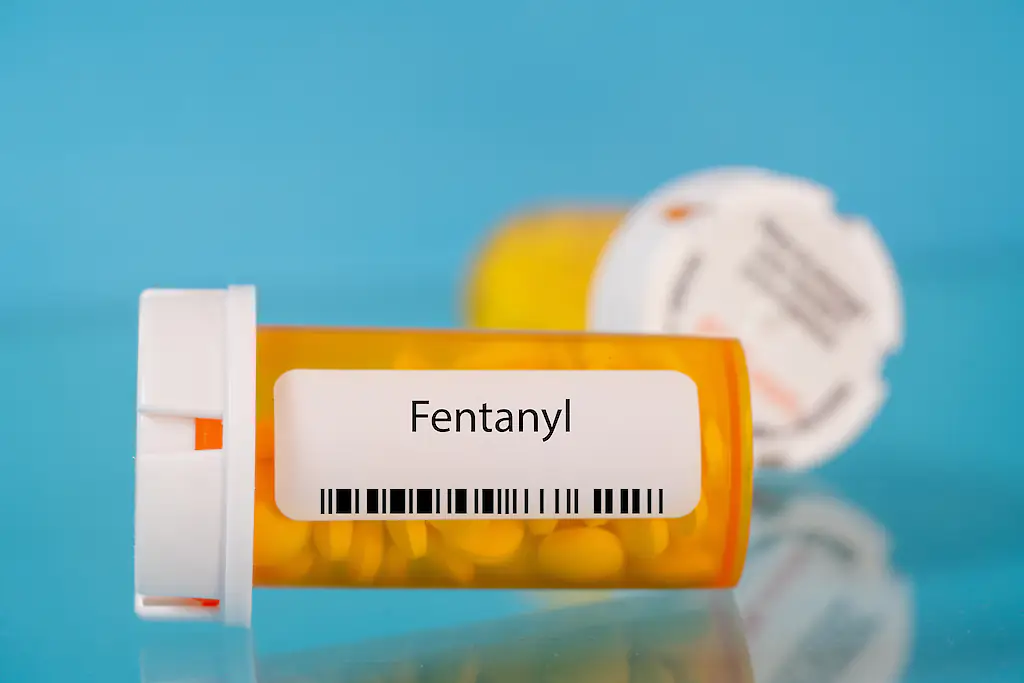 Fentanyl pill bottle, conceptual image