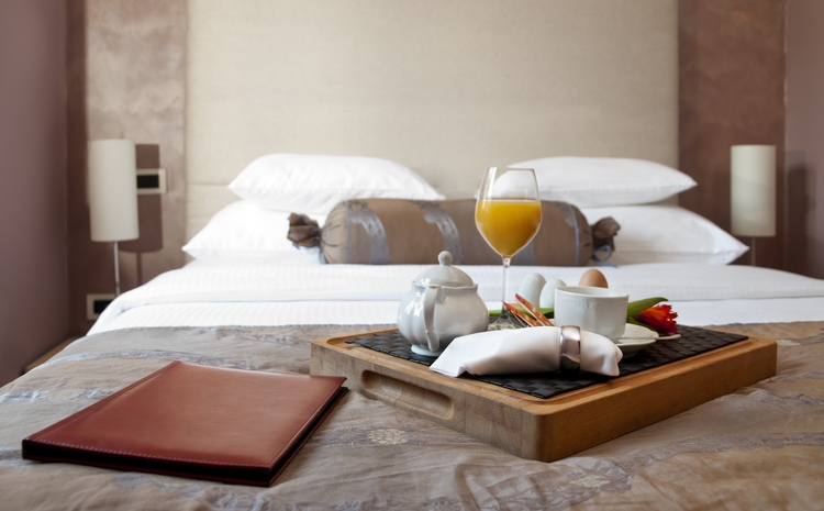 Breakfast in hotel room