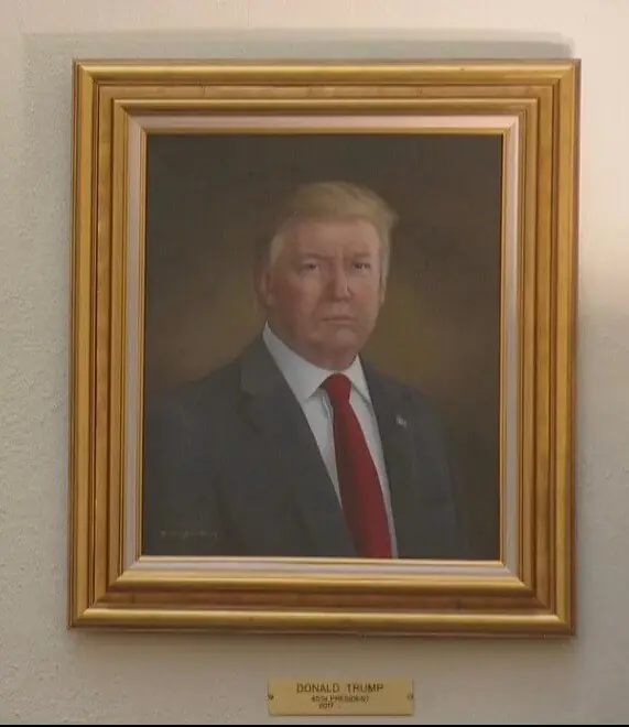 President Trump criticized a portrait of himself hanging in the Colorado Capitol that he claimed was “purposely distorted