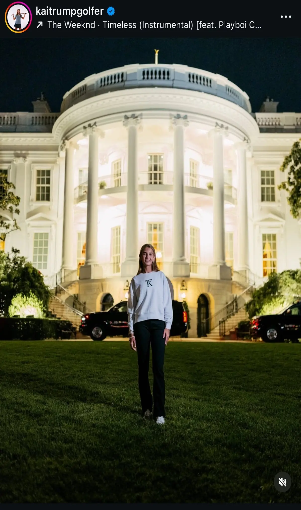Kai Trump launched her merch at the White House. Credit: Instagram
