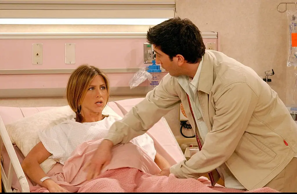Ross and Rachel welcomed their daughter at the conclusion of season eight. Credit: Warner Bros. Television/Getty Images