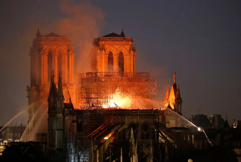 Notre Dame burned in April 2019. Credit: 	Chesnot / Getty