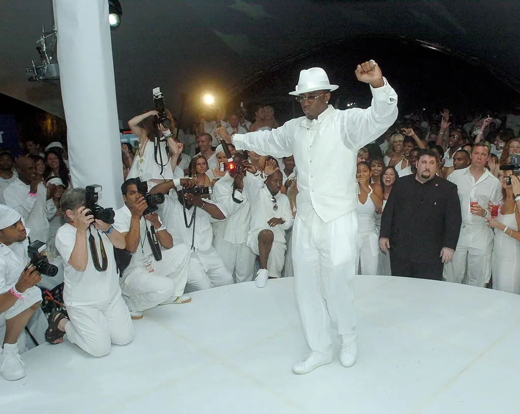 Combs hosted annual white parties. Credit: Dimitrios Kambouris / Getty