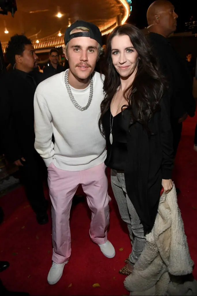 Justin and Pattie. Credit: Kevin Mazur / Getty
