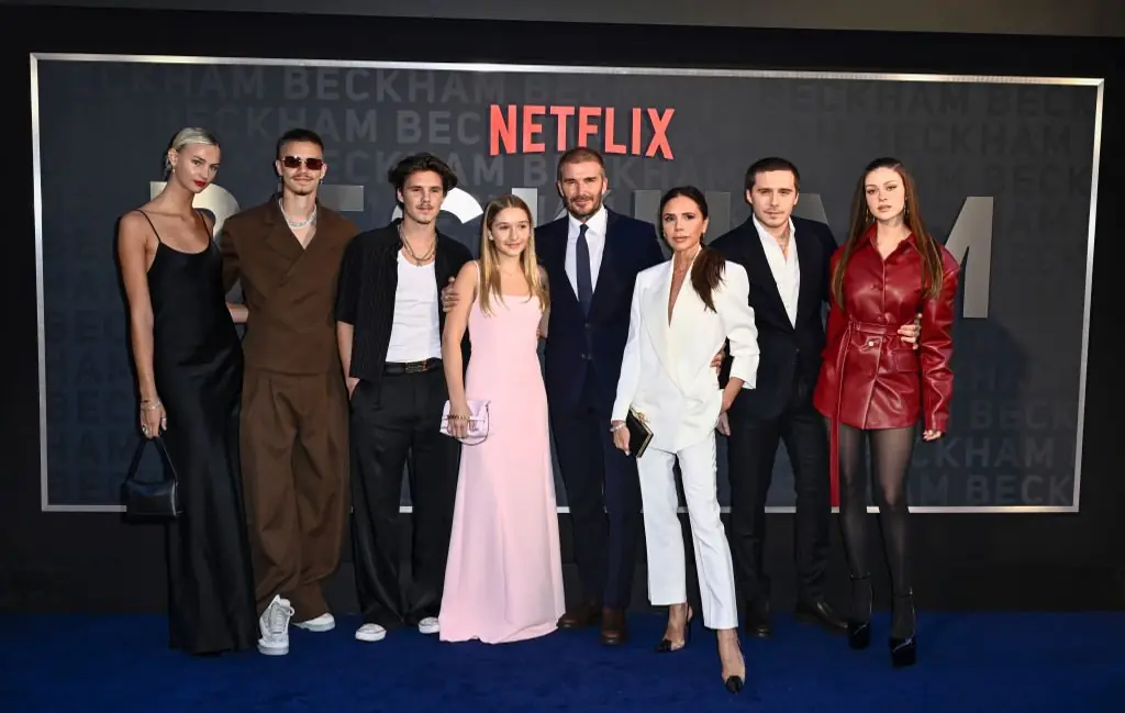 The Beckham family pictured in 2023. Credit: Gareth Cattermole / Getty Images.