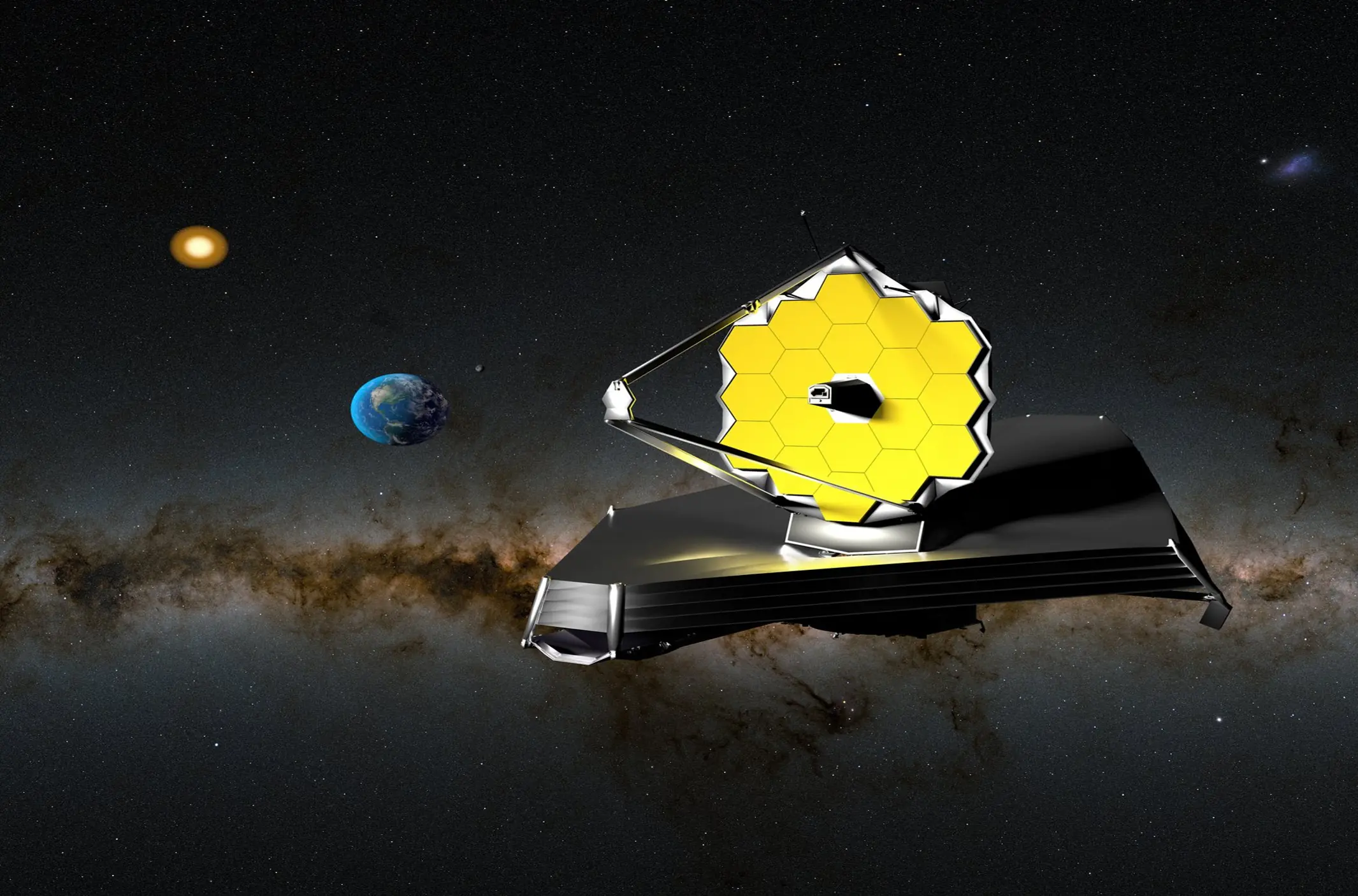 An illustration of the James Webb telescope. Credit: NEMES LASZLO/SCIENCE PHOTO LIBRARY / Getty