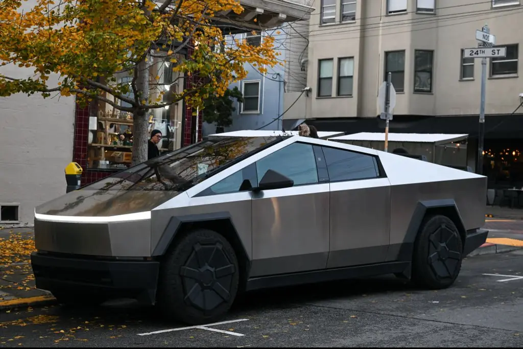 A Tesla Cybertruck. Credit: Tayfun Coskun/Anadolu/Getty