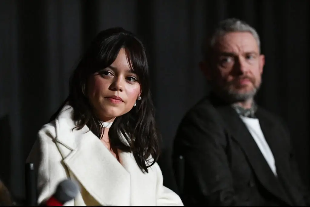 Ortega and her co-star Freeman have a 31-year age gap. Jon Kopaloff/Getty/LionsgateCredit: 