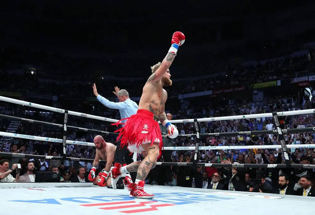 Prior to his fight with Tyson, Paul knocked out Bourland in the first round. Credit: Al Bello/Getty